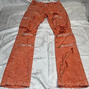 Men's Trendy Orange Cargo Pants